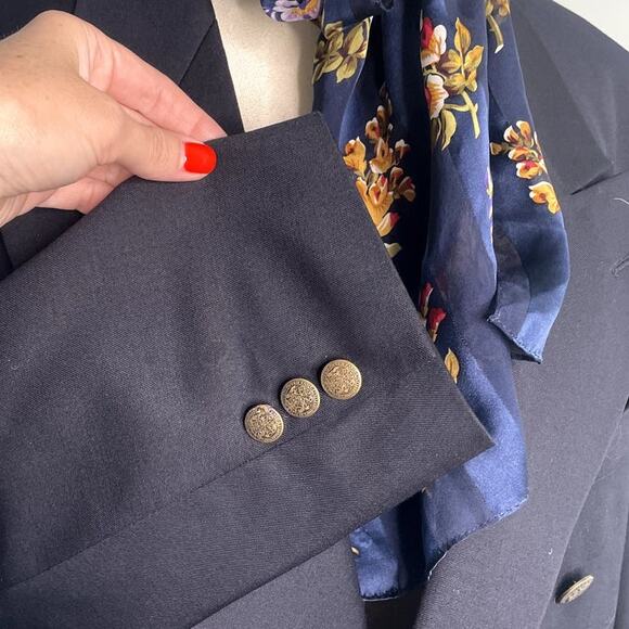 Vito Rufolo vintage 90s peak lapel 100% wool blazer jacket size 43R - Picture 2 of 9